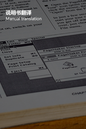 说明书翻译